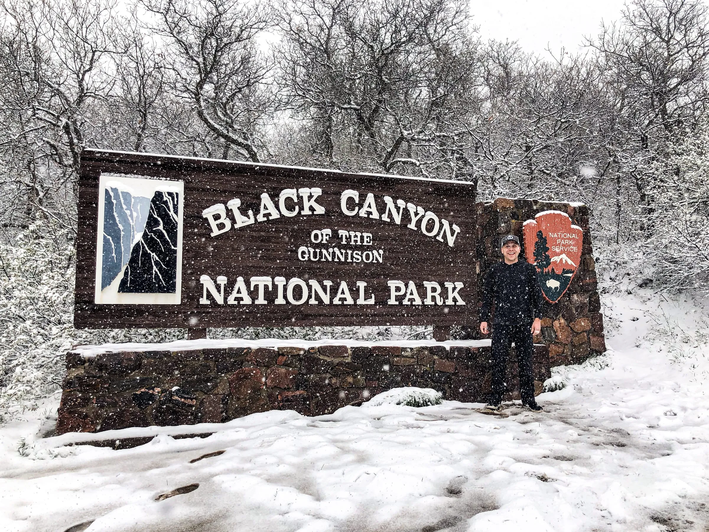 Black Canyon of the Gunnison National Park entrance sign