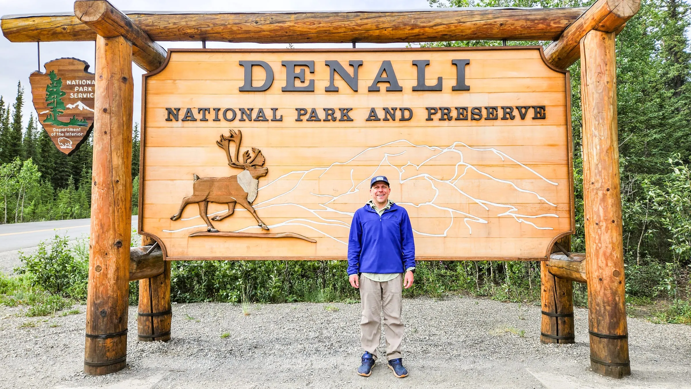 Denali National Park and Preserve entrance sign