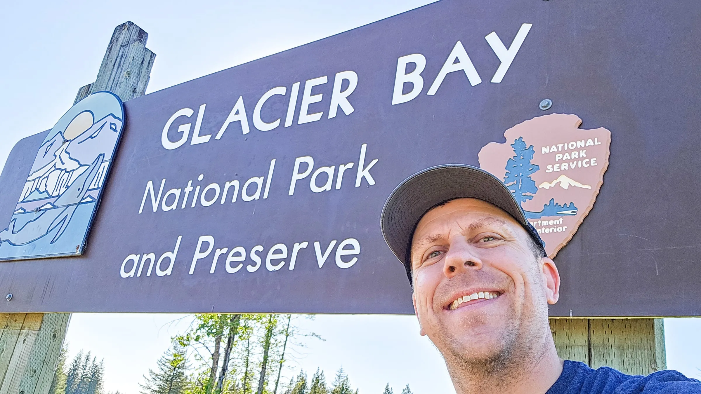 Glacier Bay National Park and Preserve entrance sign