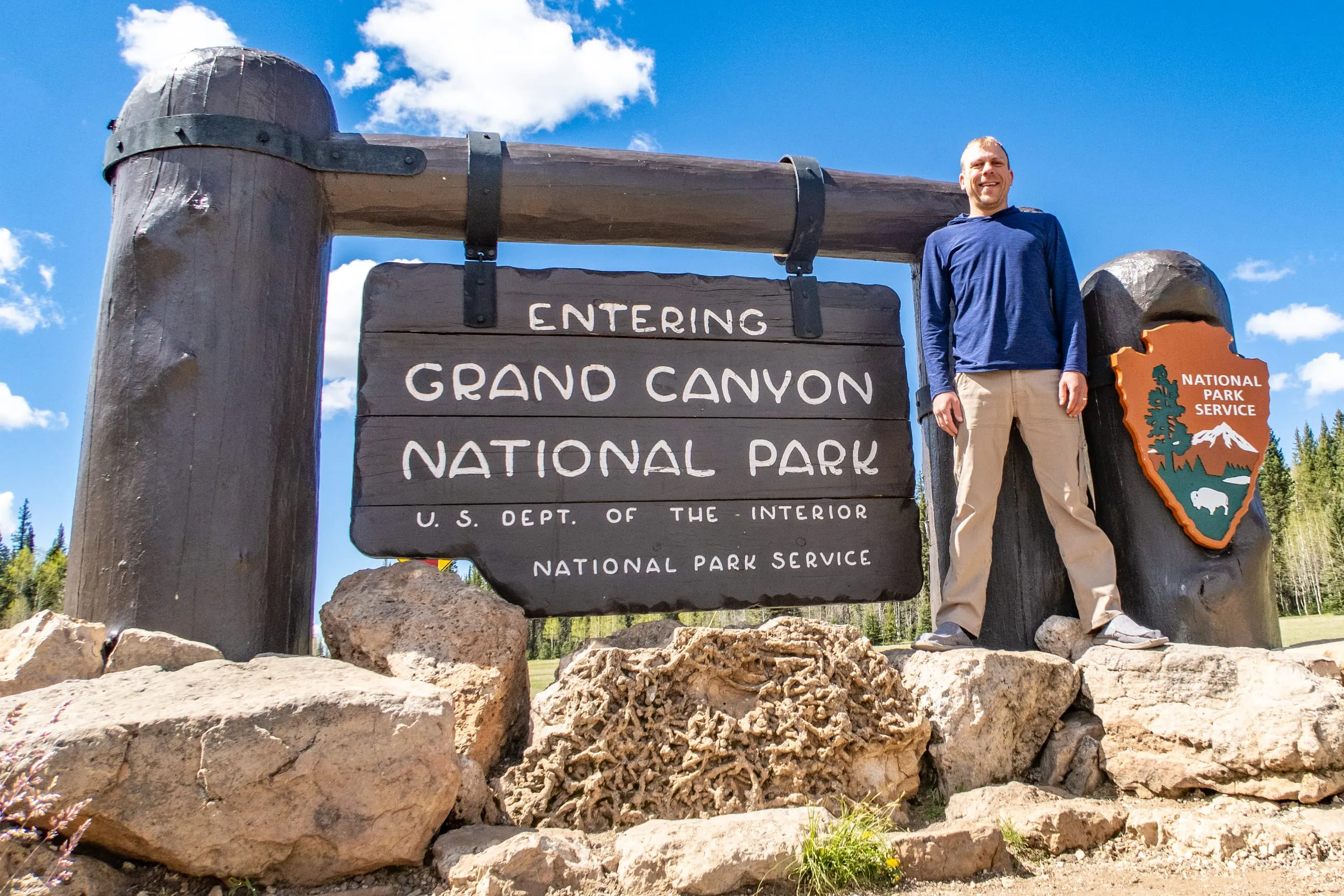 Grand Canyon National Park entrance sign