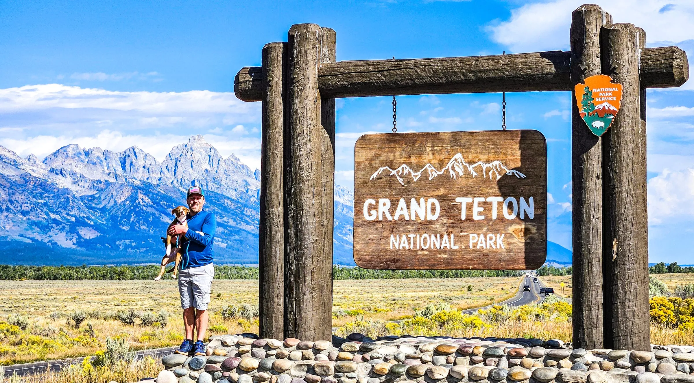 Grand Teton National Park entrance sign