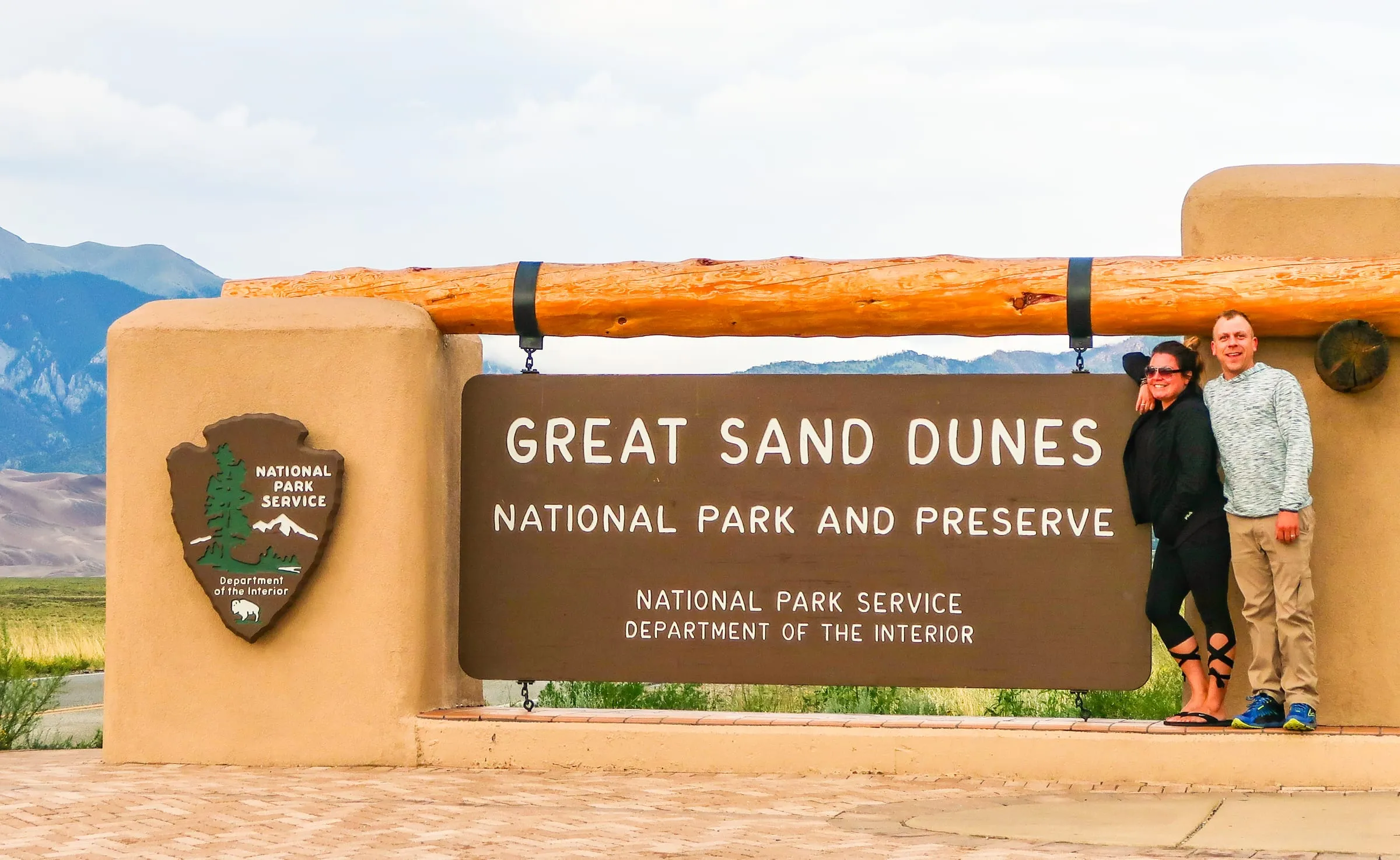 Great Sand Dunes National Park and Preserve entrance sign