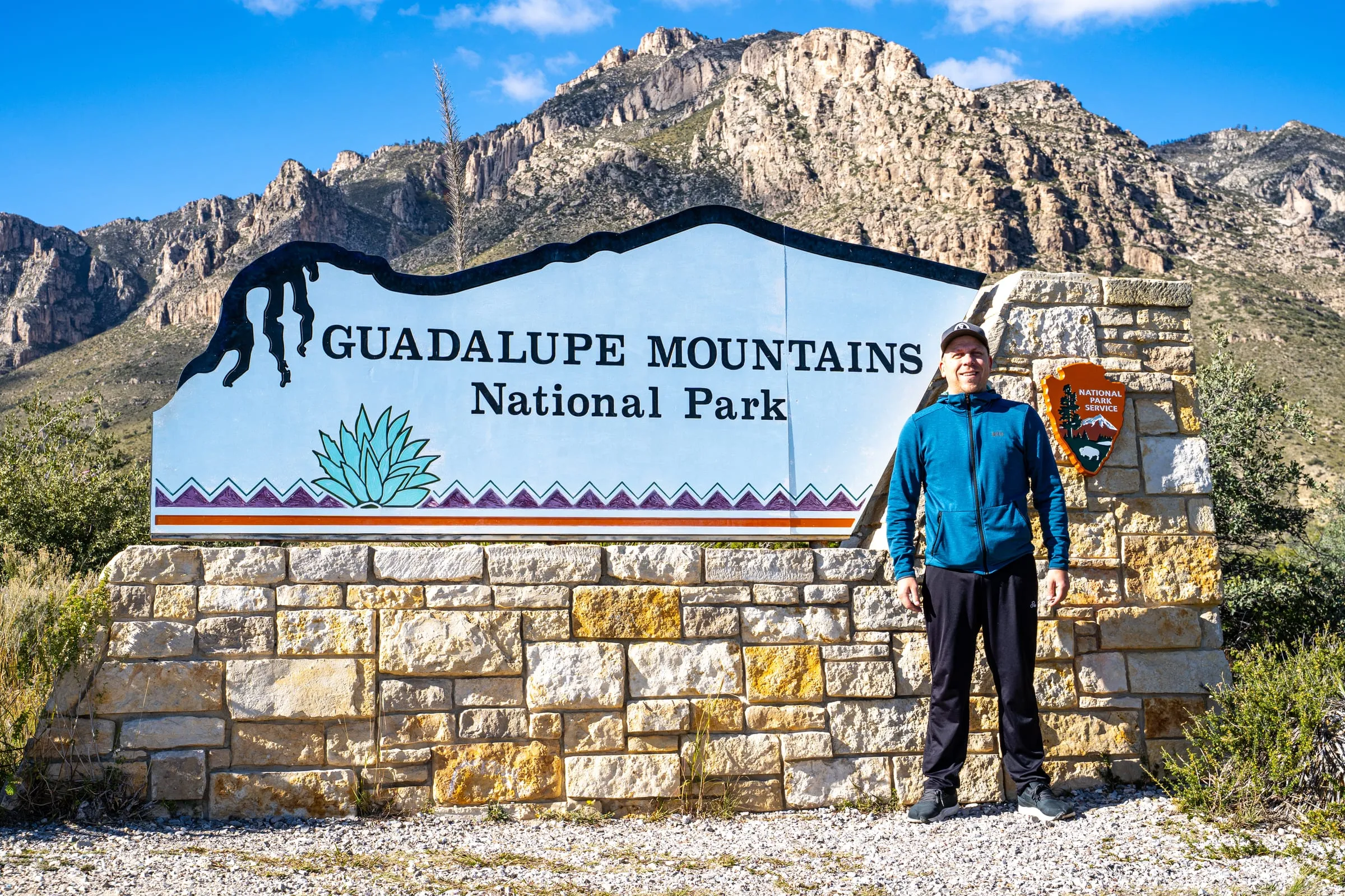 Guadalupe Mountains National Park entrance sign