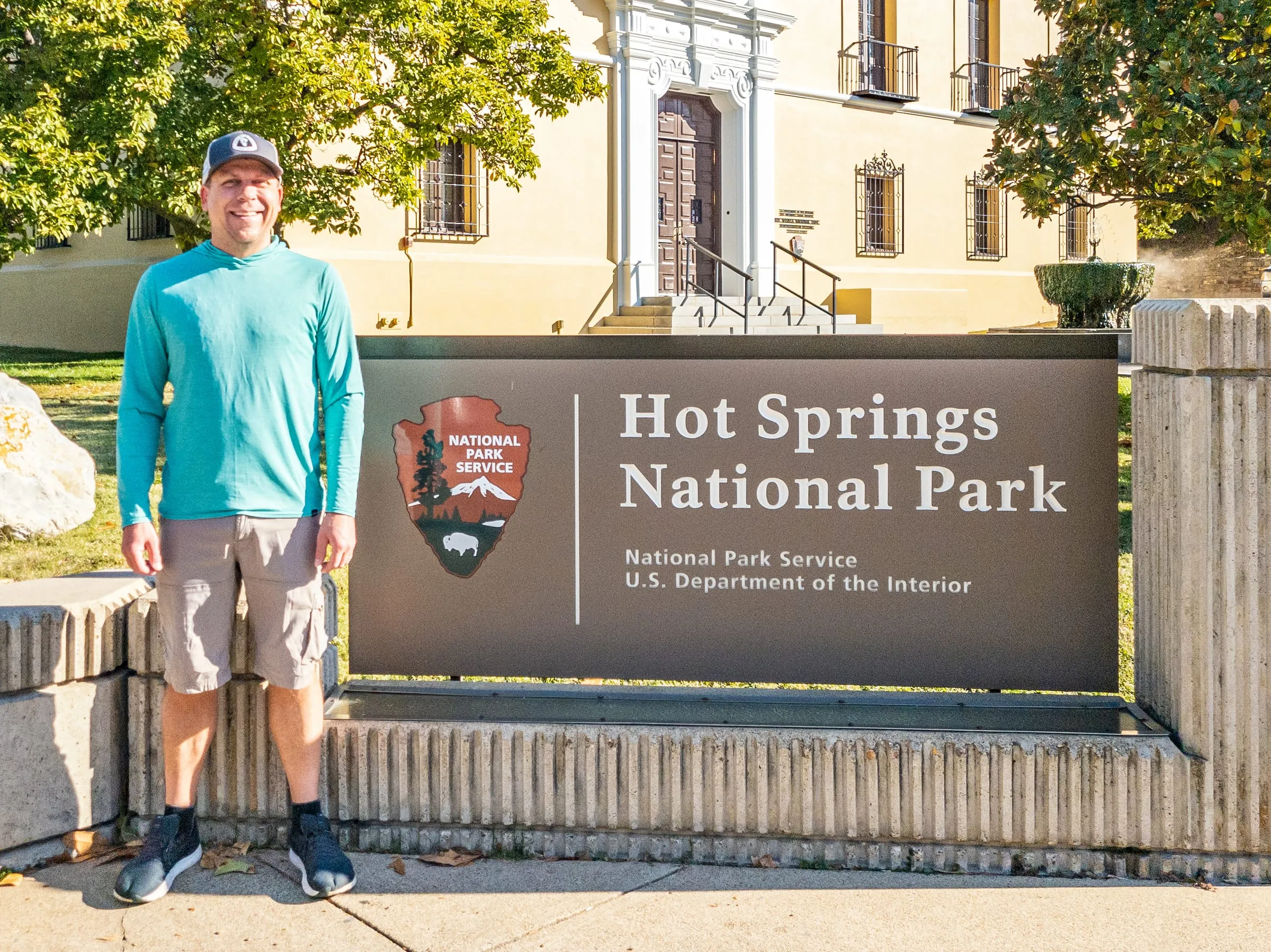 Hot Springs National Park entrance sign