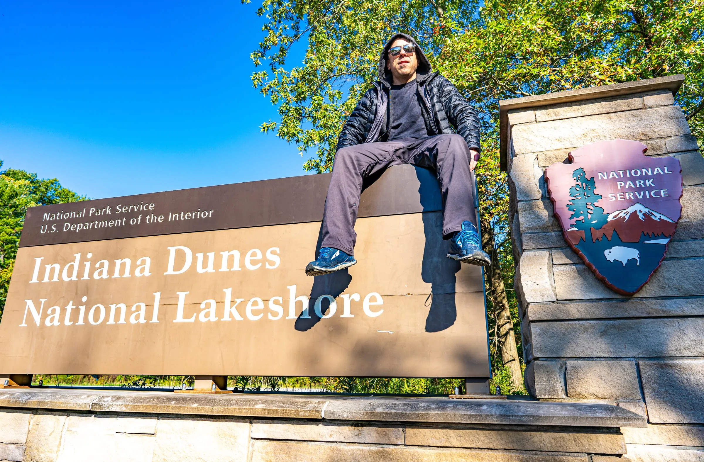 Indiana Dunes National Park entrance sign