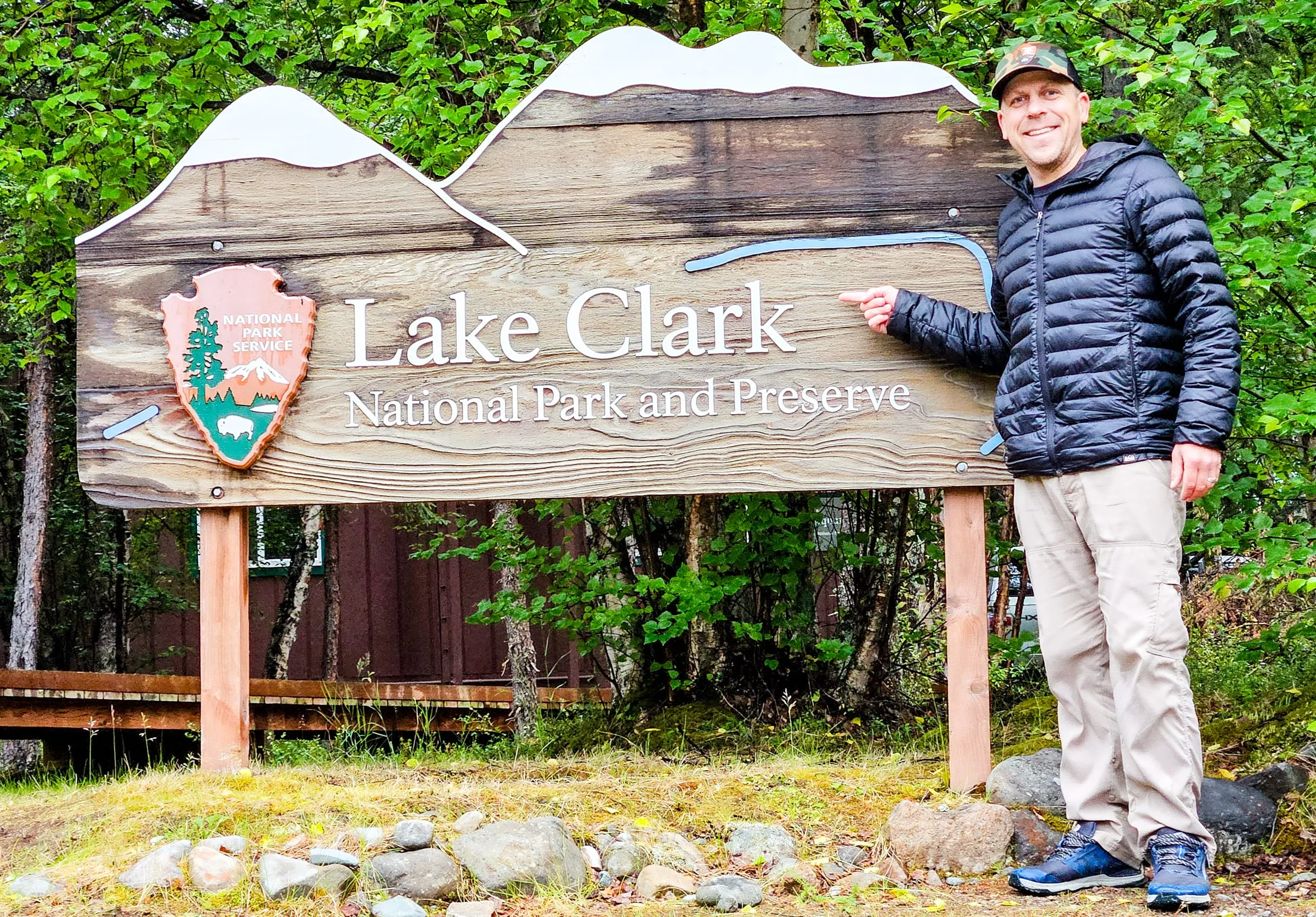 Lake Clark National Park and Preserve entrance sign