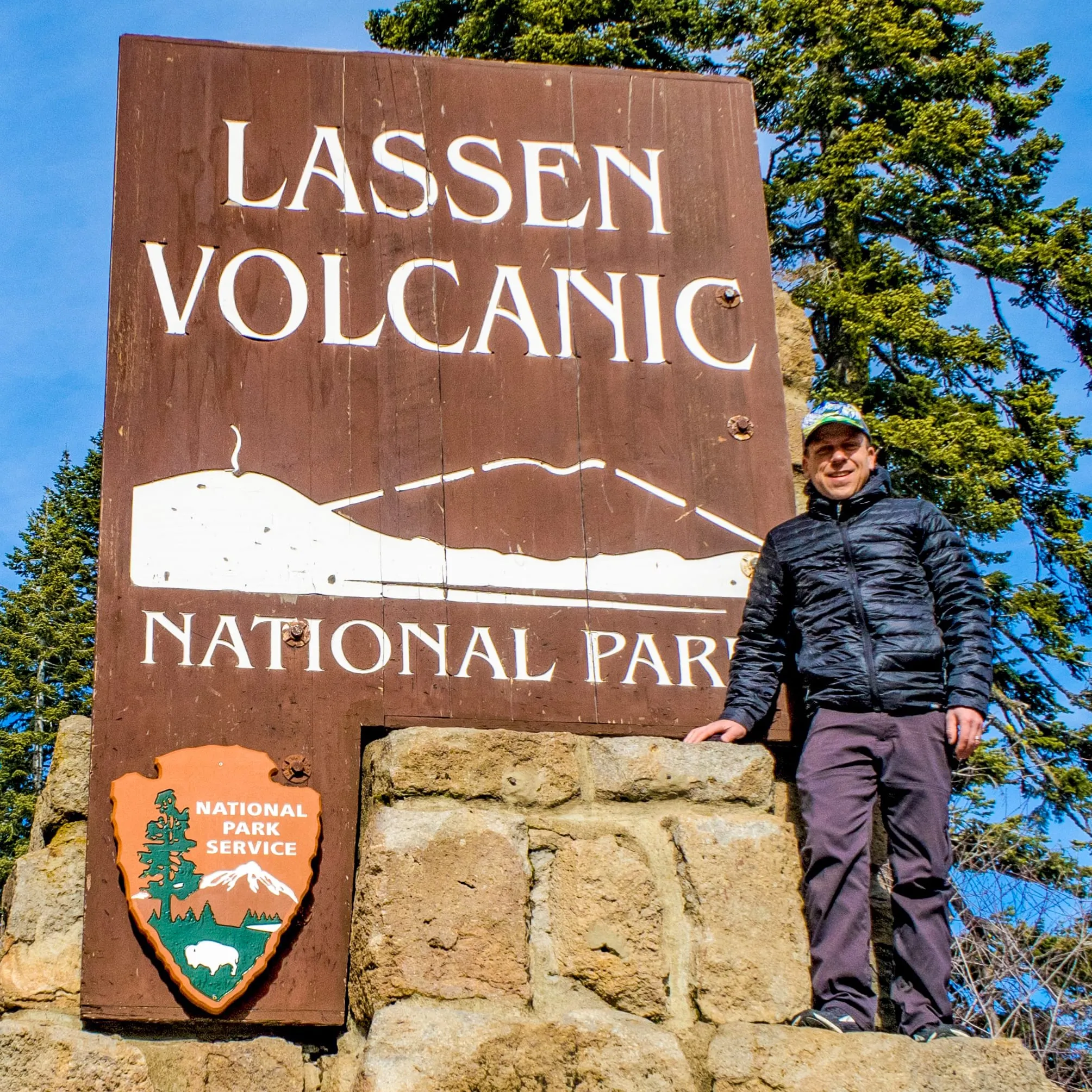 Lassen Volcanic National Park entrance sign