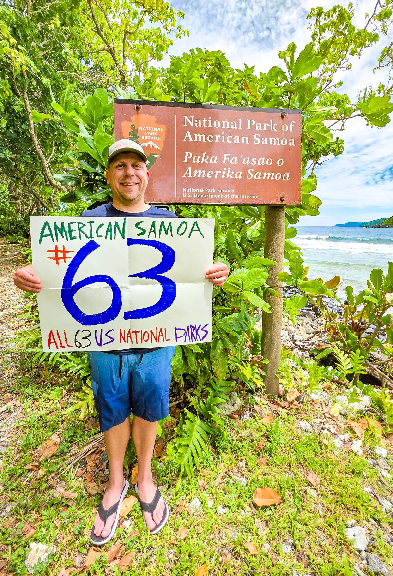 National Park of American Samoa entrance sign