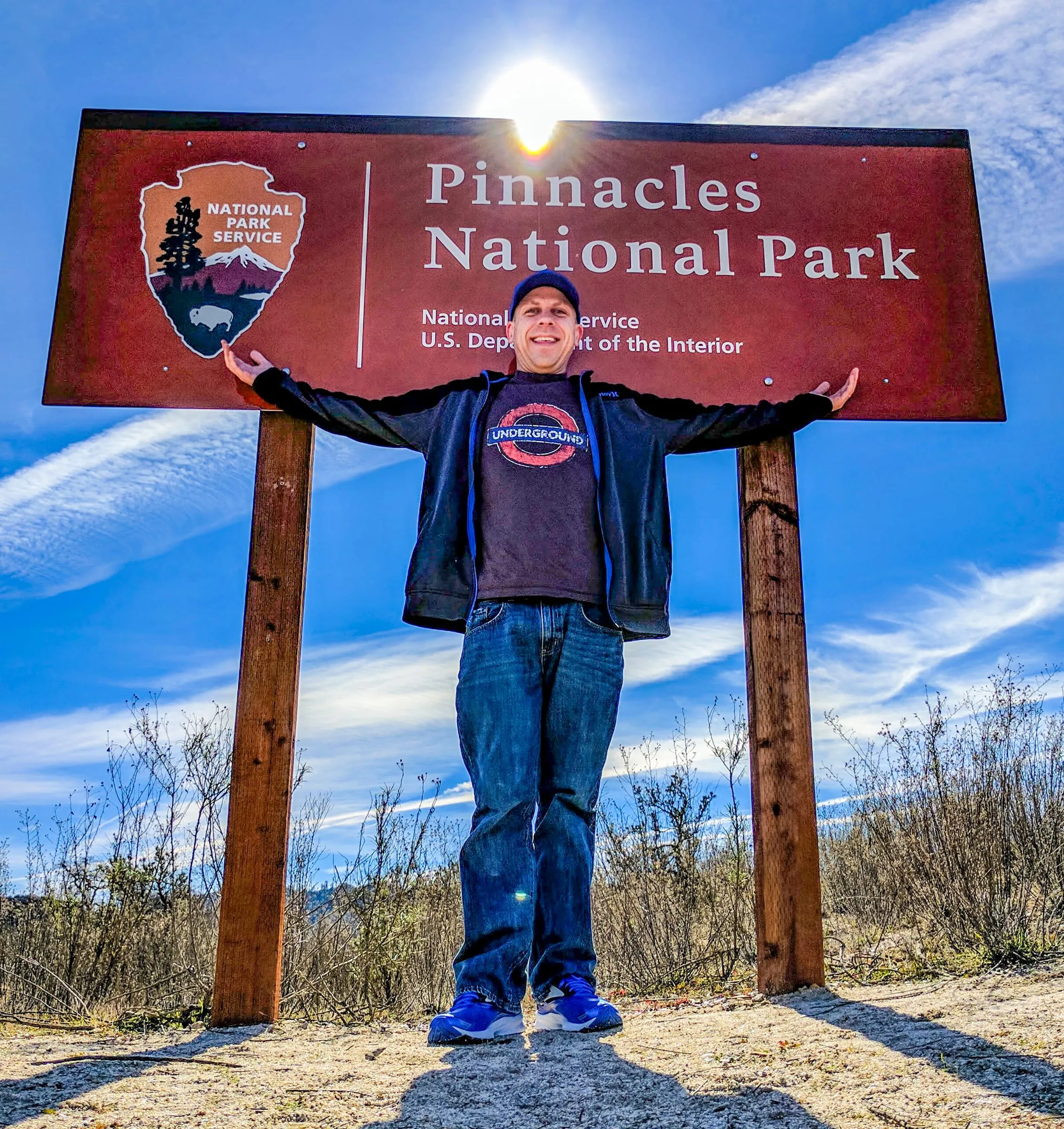 Pinnacles National Park entrance sign