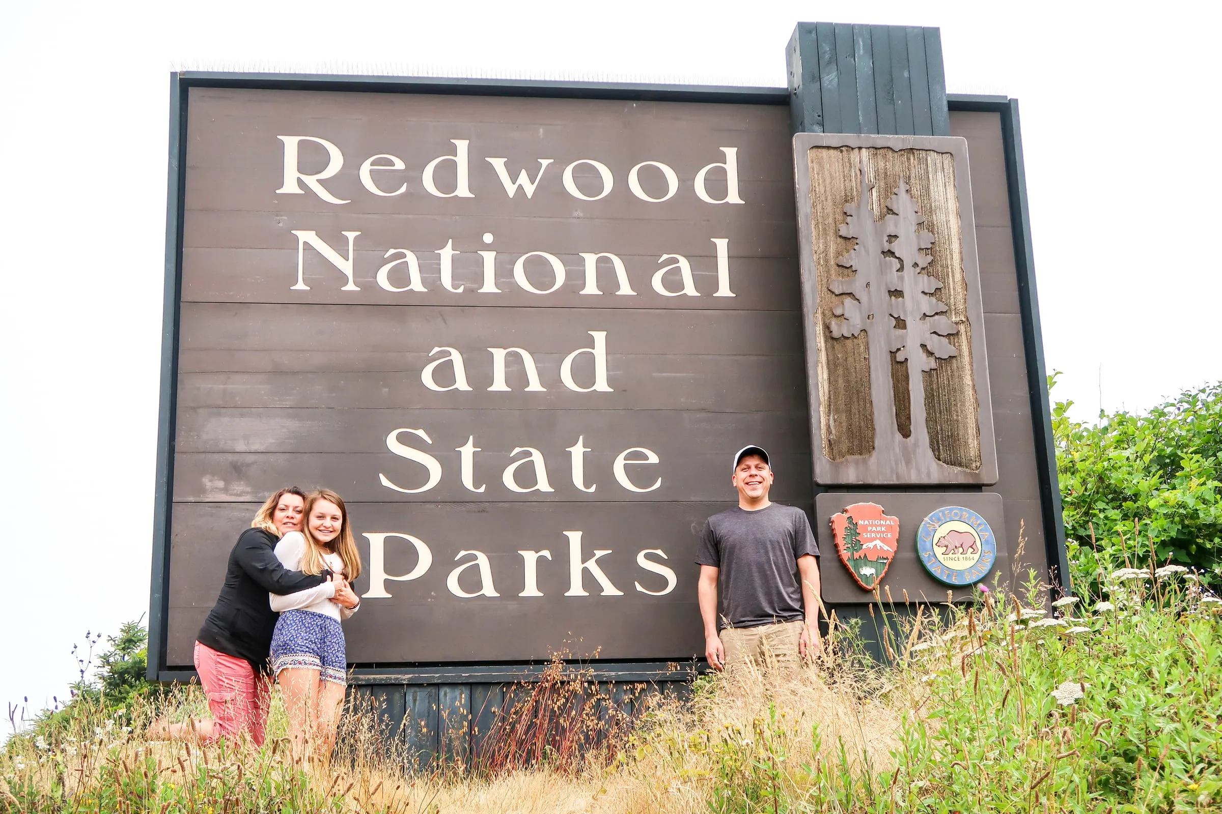 Redwood National and State Parks entrance sign