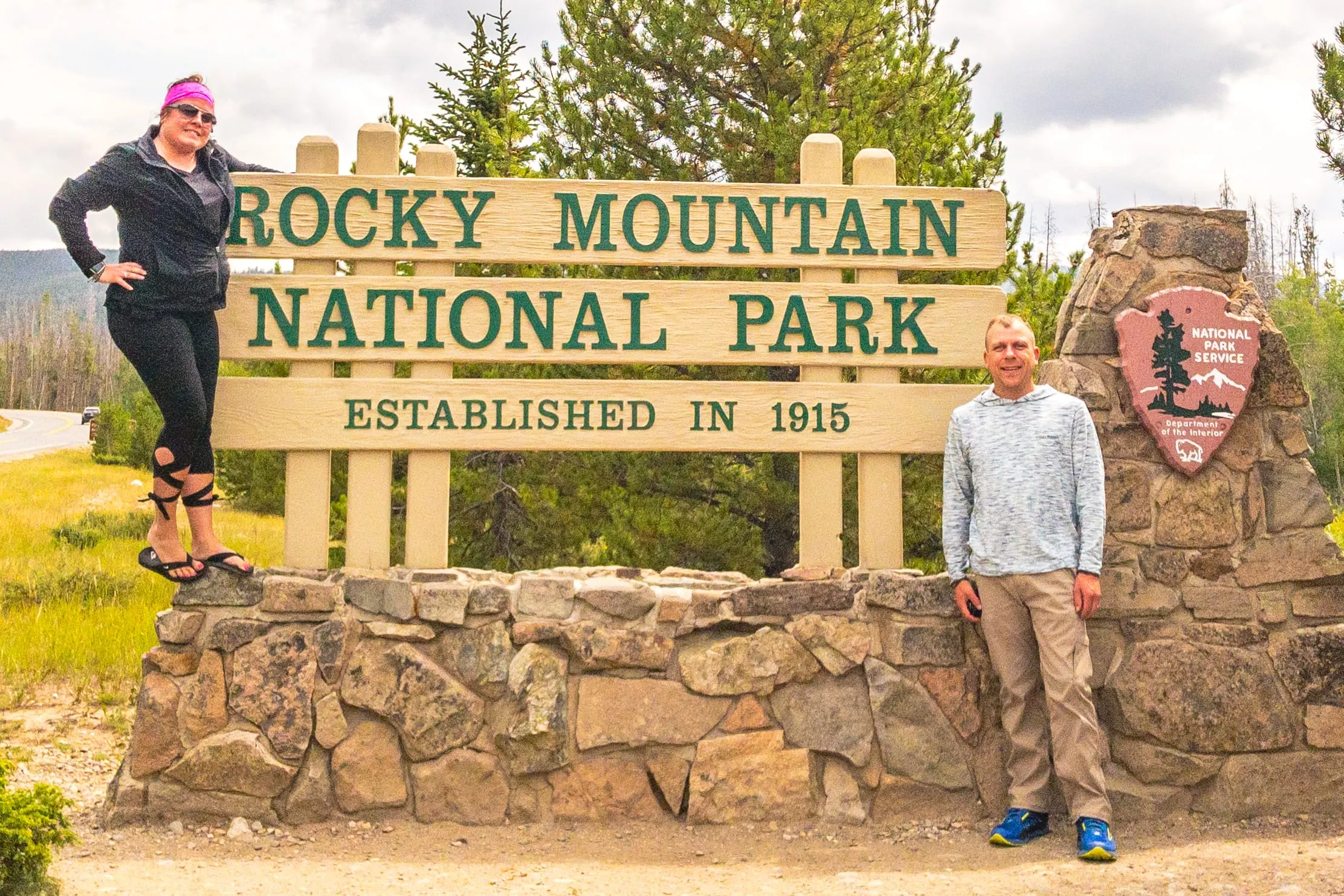 Rocky Mountain National Park entrance sign