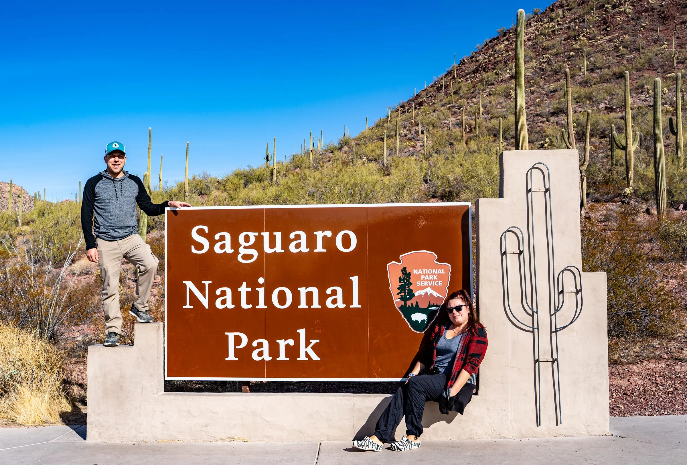 Saguaro National Park entrance sign