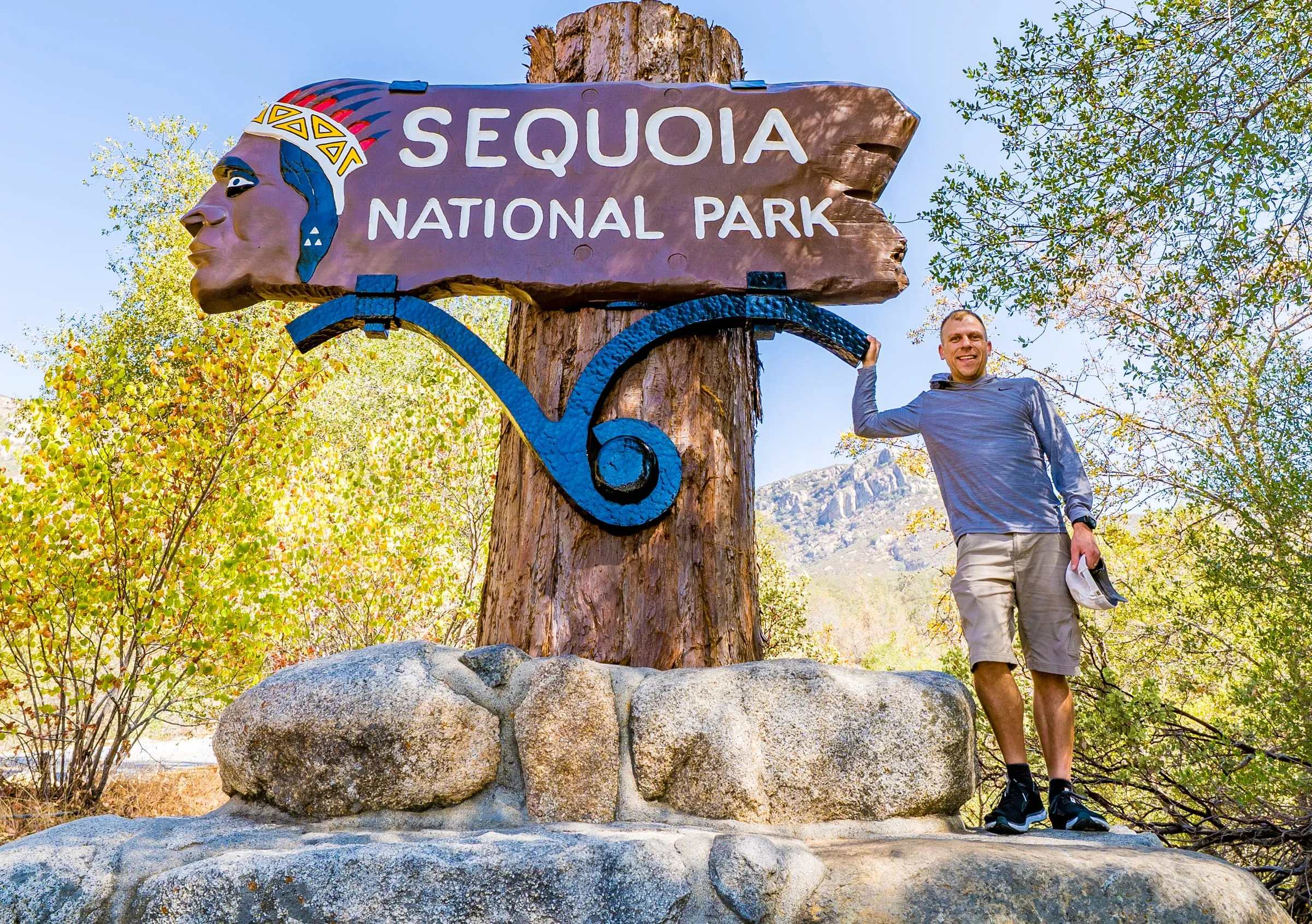 Sequoia National Park entrance sign