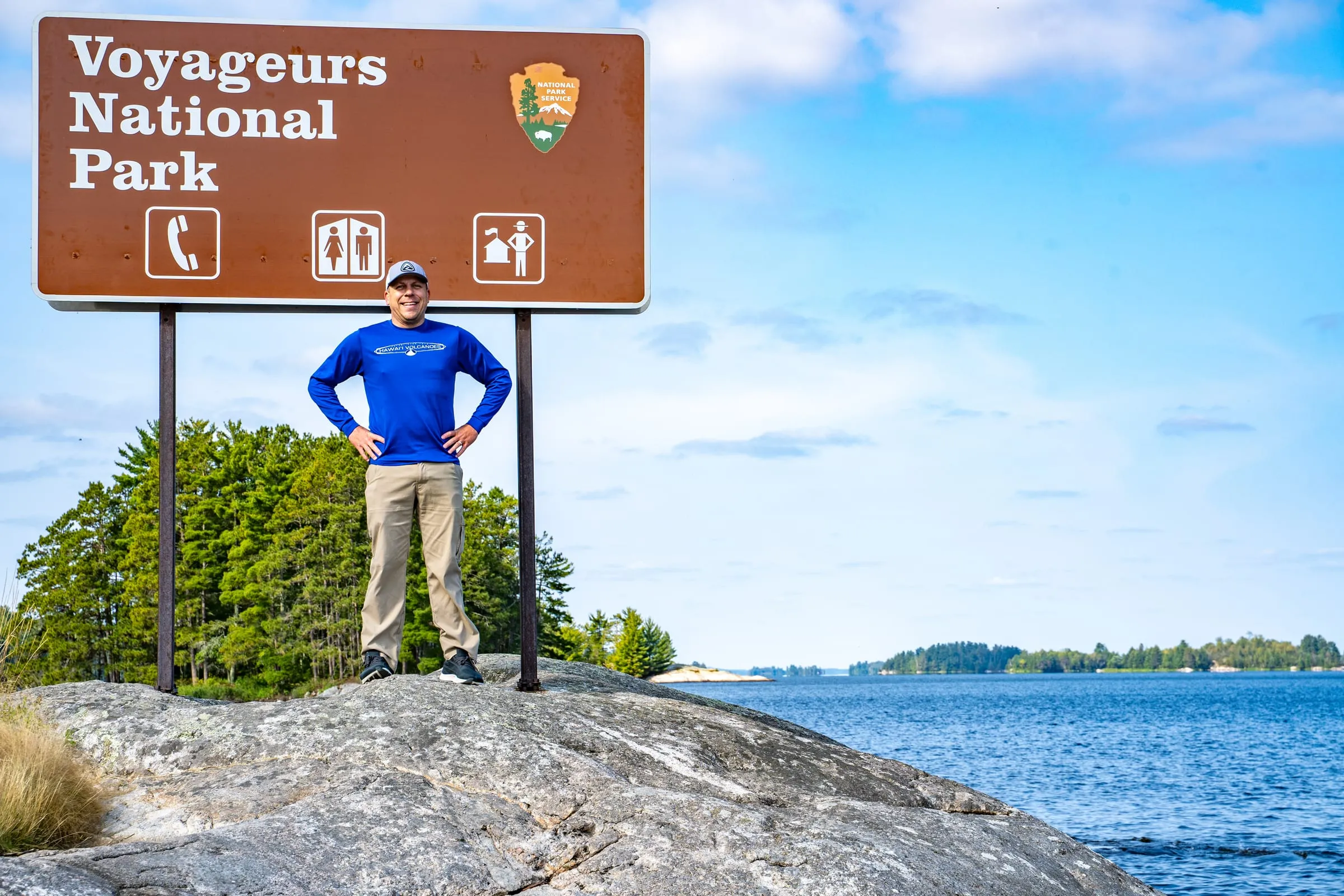 Voyageurs National Park entrance sign