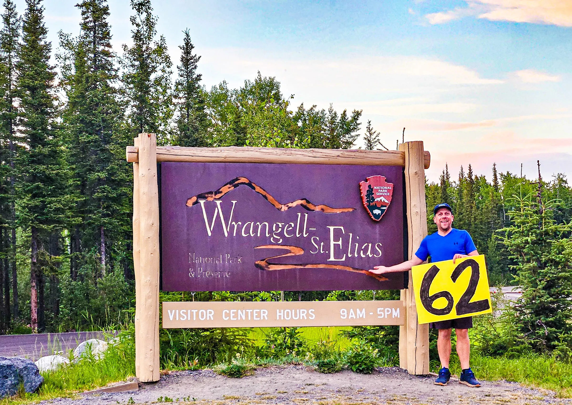 Wrangell-St. Elias National Park and Preserve entrance sign