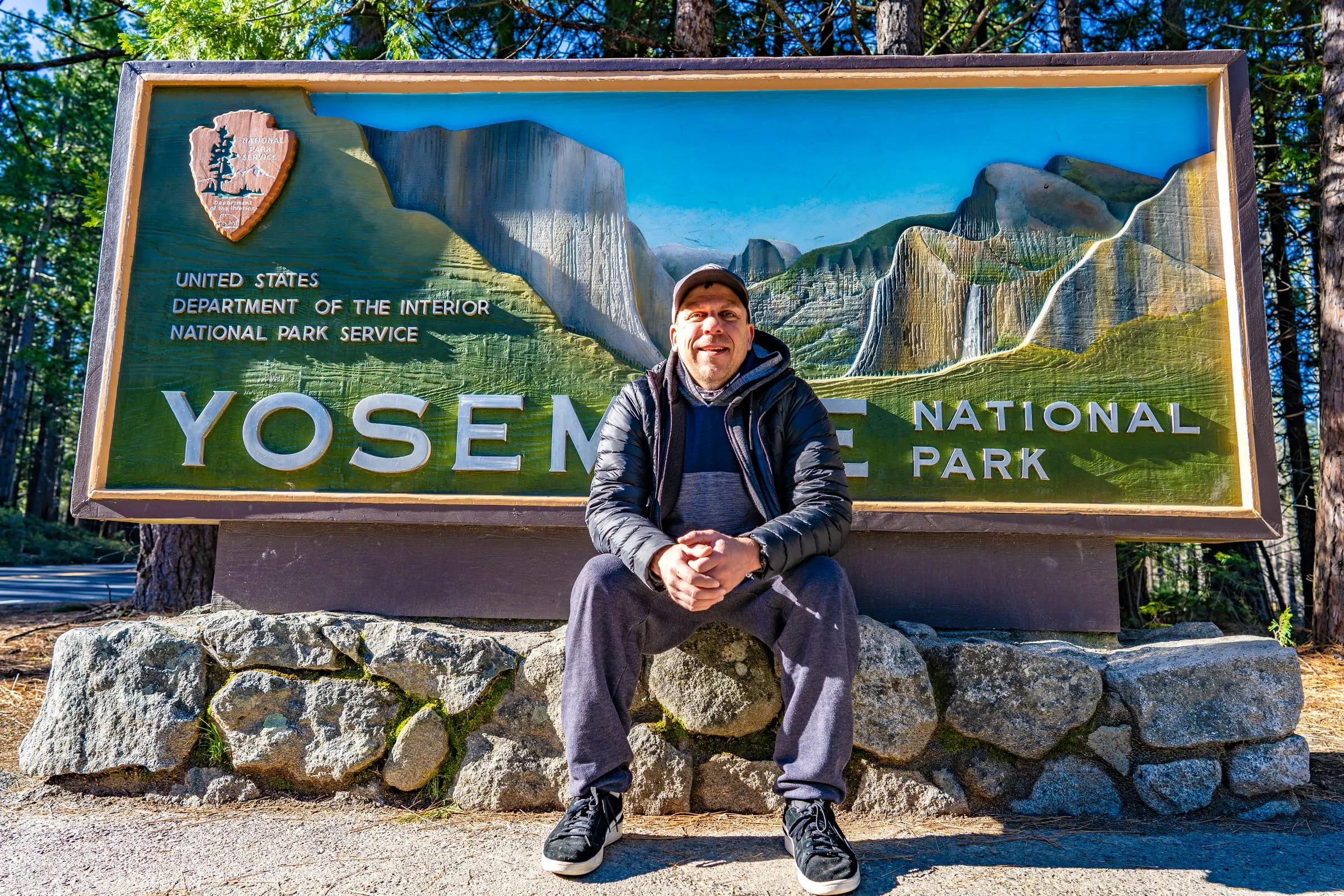 Yosemite National Park entrance sign